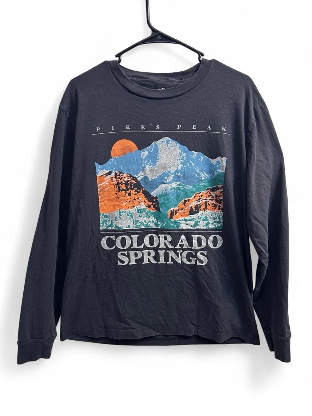 Black Colorado Springs graphic long sleeve